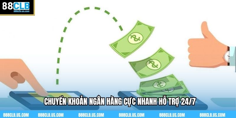 Chuyển khoản ngân hàng cực nhanh hỗ trợ 24/7