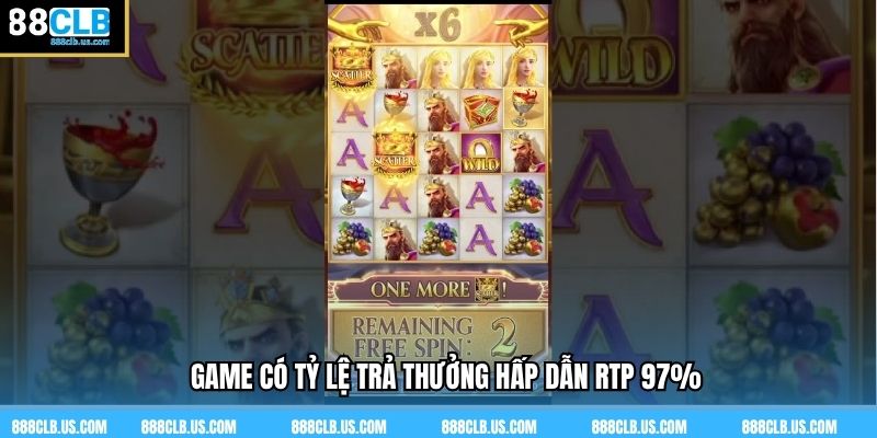 Game có tỷ lệ trả thưởng hấp dẫn RTP 97%